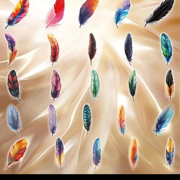 Colorful Feather Sticker‎ Set - Picture 3 of 7